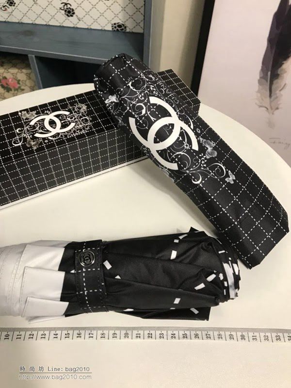 CHANEL香奈兒傘 2019香奈兒 亞太專櫃最新款 山茶花 蝴蝶 全自動UV晴雨傘 防曬隔熱 防紫外線  zm1059